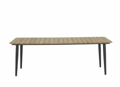 Tafel Brisk 220x100cm - teak massief & aluminium  - naturel
