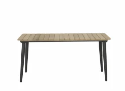 Tafel Brisk 160x90cm - teak massief & aluminium - naturel