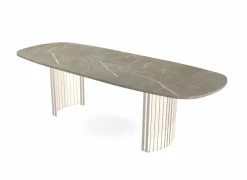 Tafel Canvas 180/260x100cm - HPL - marmor lugano & sable