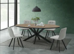 Tafel Estrella Etienne 220x110cm - meubelplaat - industrial oak