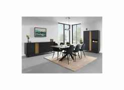 Tafel Faro 200x95cm - melamine - structuur zwart