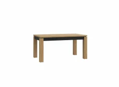 Tafel Kaszimiro 160/200x90cm - decor - waterford eik & zwart