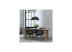 Tafel Kaszimiro 180/220x90cm - decor - waterford eik & zwart