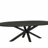Tafel Mauri 200x115cm - eik massief - zwart