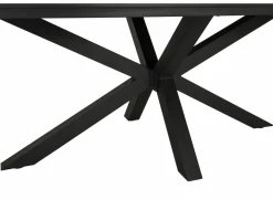 Tafel Mauri 200x115cm - eik massief - zwart