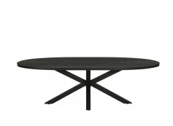 Tafel Mauri 250x128cm - eik massief - zwart