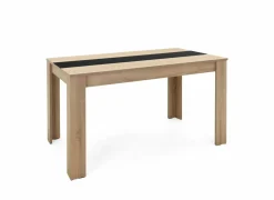 Tafel Niklas 138x80cm - melamine - artisanale eik & antraciet