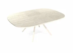 Tafel Onyxplus 140/200x140cm - HPL - travertin tivoli & sable