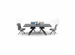 Tafel Rhine 160/220x90cm - melamine - zwart