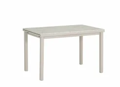 Tafel Vienna 120/200x80cm - decor - carrara creamy