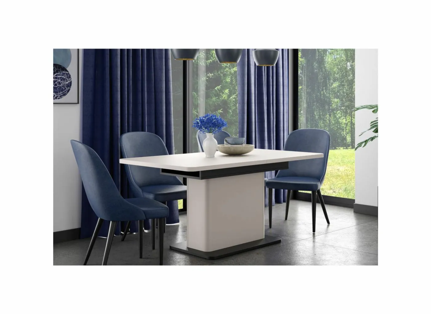 Tafel Vodol 160/200x90cm - decor - zand & zwart