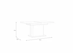 Tafel Vodol 160/200x90cm - decor - zand & zwart