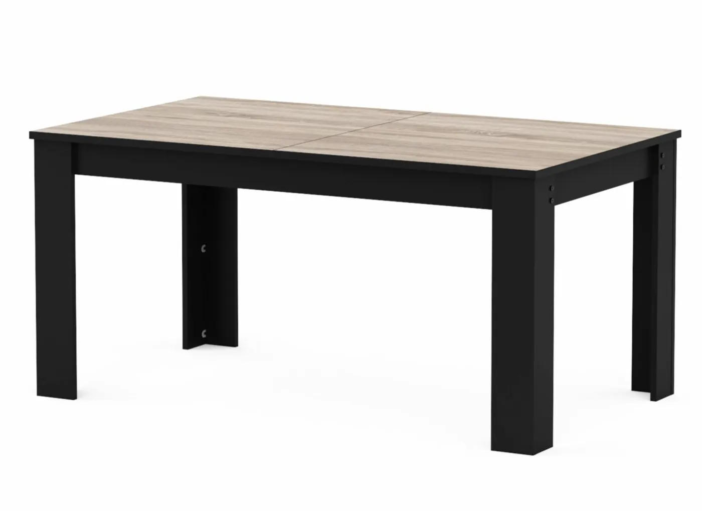 Tafel Wayne 155/205x90cm - decor - eik & zwart