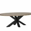 Tafel 225x120cm - decor - old teak & matt black