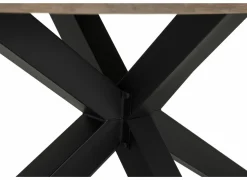 Tafel 225x120cm - decor - old teak & matt black
