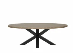 Tafel 260x130cm - decor - old teak & matt black