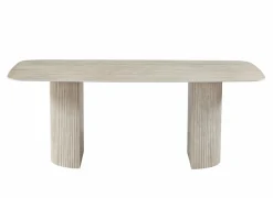 Tafel 200x100cm - keramiek - beige travertin look