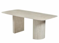 Tafel 200x100cm - keramiek - beige travertin look