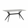 Tafel Zins 160x90cm - metaal - glossy Italian grey