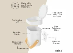 Tafelafvalemmer Bellwood Compost 4L - kunststof - wit