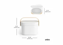 Tafelafvalemmer Bellwood Compost 4L - kunststof - wit