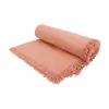 Tafelkleed Franjes 140x250cm - katoen - oud roze