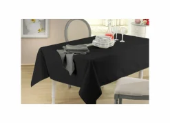Tafelkleed 150x220cm - polyester & katoen- zwart