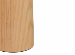 Tafellamp Champignon Pola H35cm E27 - hevea & staal - wit & naturel