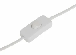 Tafellamp Champignon Pola H35cm E27 - hevea & staal - wit & naturel