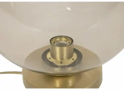 Tafellamp E27 H26cm - metaal/glas - goud