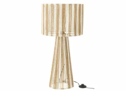 Tafellamp E27 H69cm - papier - wit & naturel