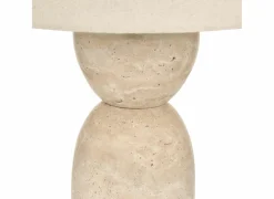 Tafellamp Erin H47,5cm E27 - travertijn - beige