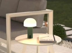 Tafellamp Jany Outdoor Ø15xH22cm - kunststof - groen met USB