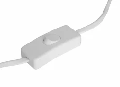 Tafellamp Koby Ø16xH24cm E14 - stoneware & jute - wit & naturel