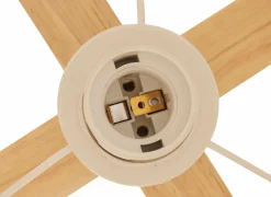 Tafellamp Rafa Ø18xH37cm - hevea & PVC - beige & naturel