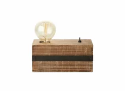 Tafellamp Woodhill E27 H12cm hout massief bruin