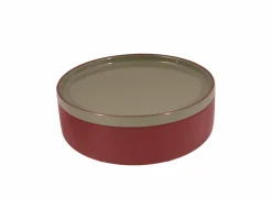 Tapas schaaltjes Sharing Ø20cm - keramiek - iceberg green & vintage marroon set van 2