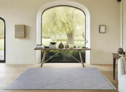 Tapijt Madagaskar 133x195cm - polyestervezel - lichtgrijs