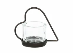 Theelichthouder Elisa H10cm - metaal - zwart