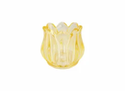 Theelichthouder Tulp H7cm geel