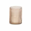 Theelichthouder Ø8x10cm - glas - amber