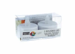 Theelichtjes LED wit, set van 2