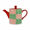 Theepot 0,85L - stoneware - multicolor