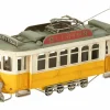 Tram Antiek 32x10x16cm - metaal - meerkleurig