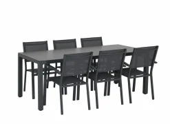 Tuinset Breeze 200x90cm met 6 tuinstoelen Prayer