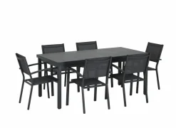 Tuinset Eden 180/240x95cm met 6 tuinstoelen Prayer