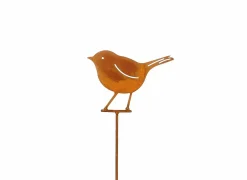 Tuinsteker Vogel H145cm - metaal - roest