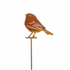 Tuinsteker Vogel H145cm - metaal - roest