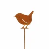 Tuinsteker Vogel H145cm - metaal - roest