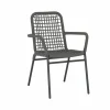 Tuinstoel Hopi 55x61x81cm - artificial rattan - antraciet